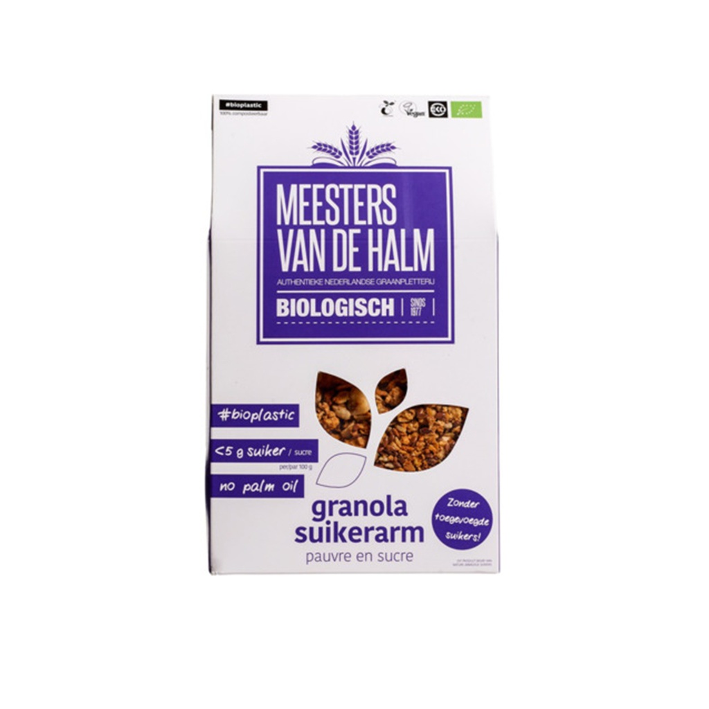 De Halm - Granola Suikerarm 350 g BIO
