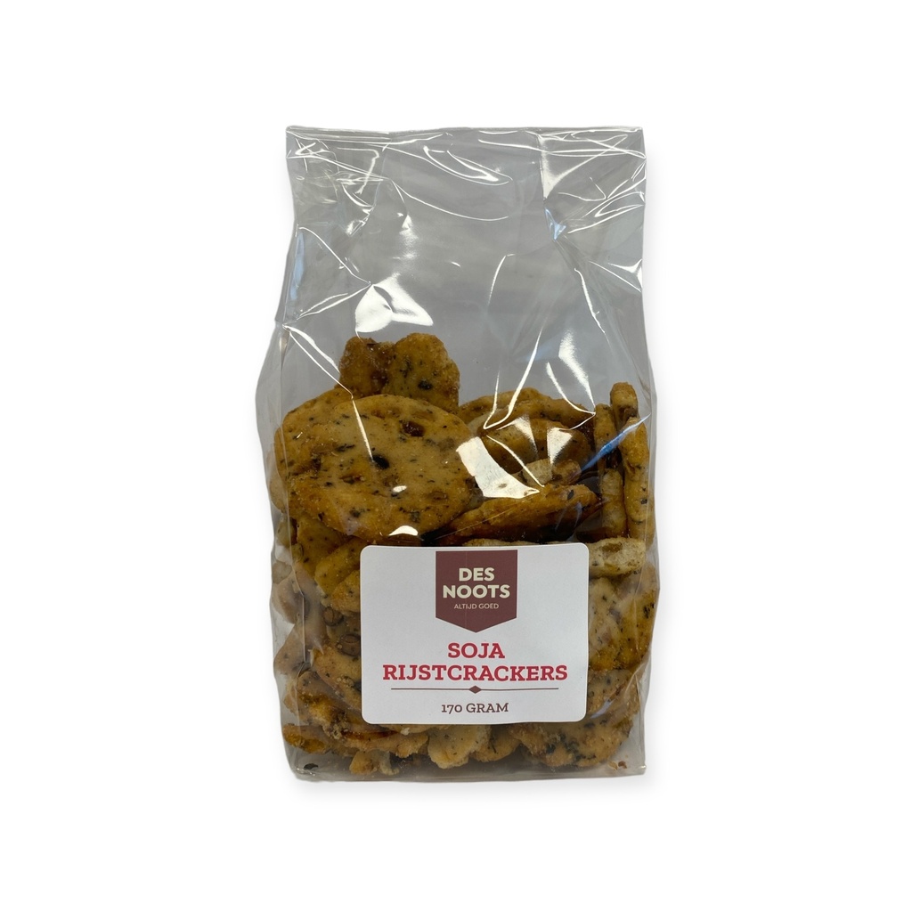 Des Noots - Soja rijstcrackers 170 gr    