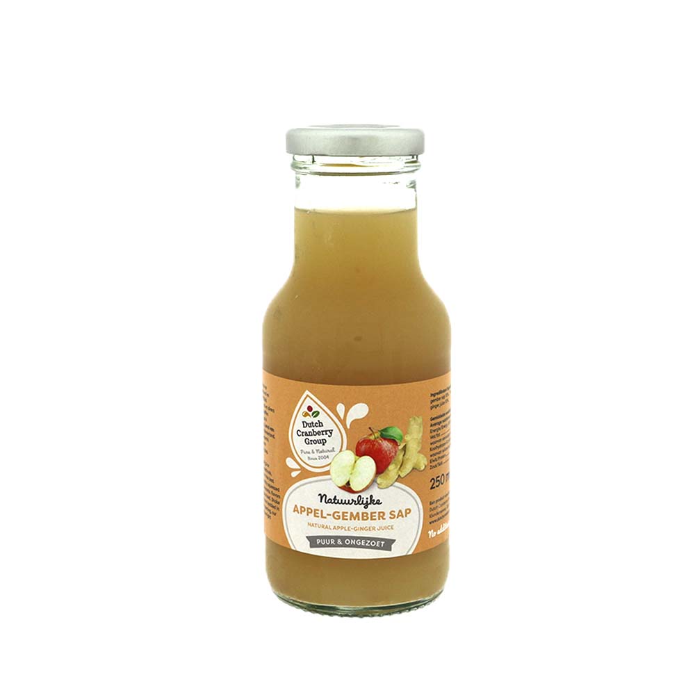 Dutch Cranberry Group - Appel gember sap 250 ml     