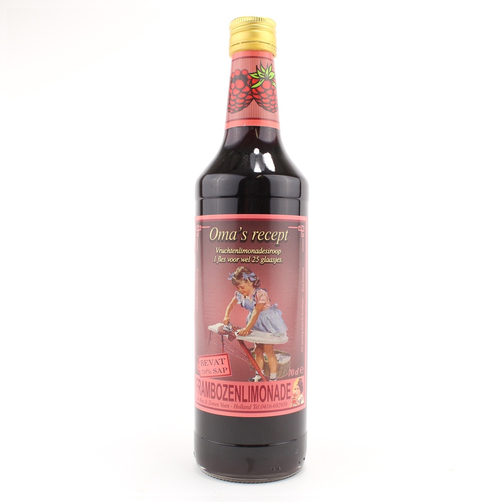 JanBax - oma`s limonade framboos 70 cl    