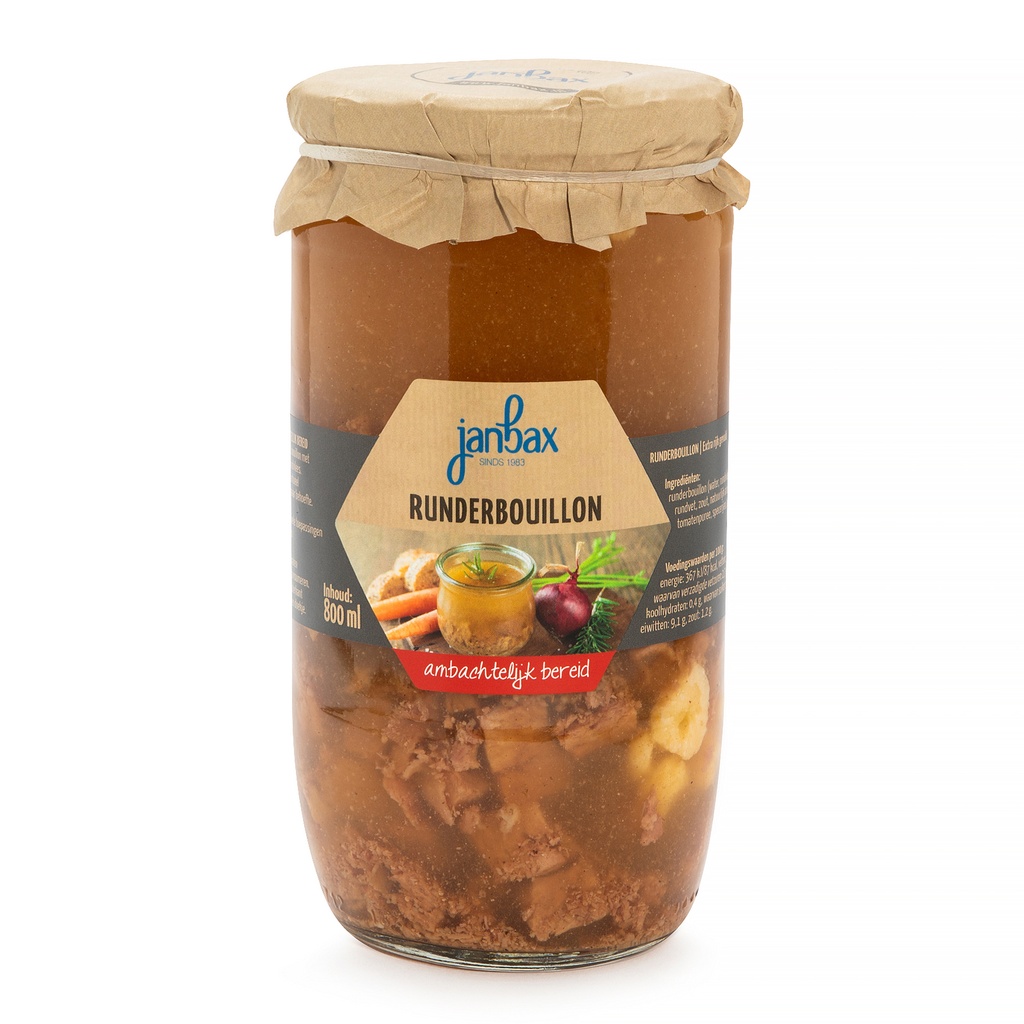 JanBax - runderbouillon rijk gevuld 800 ml    