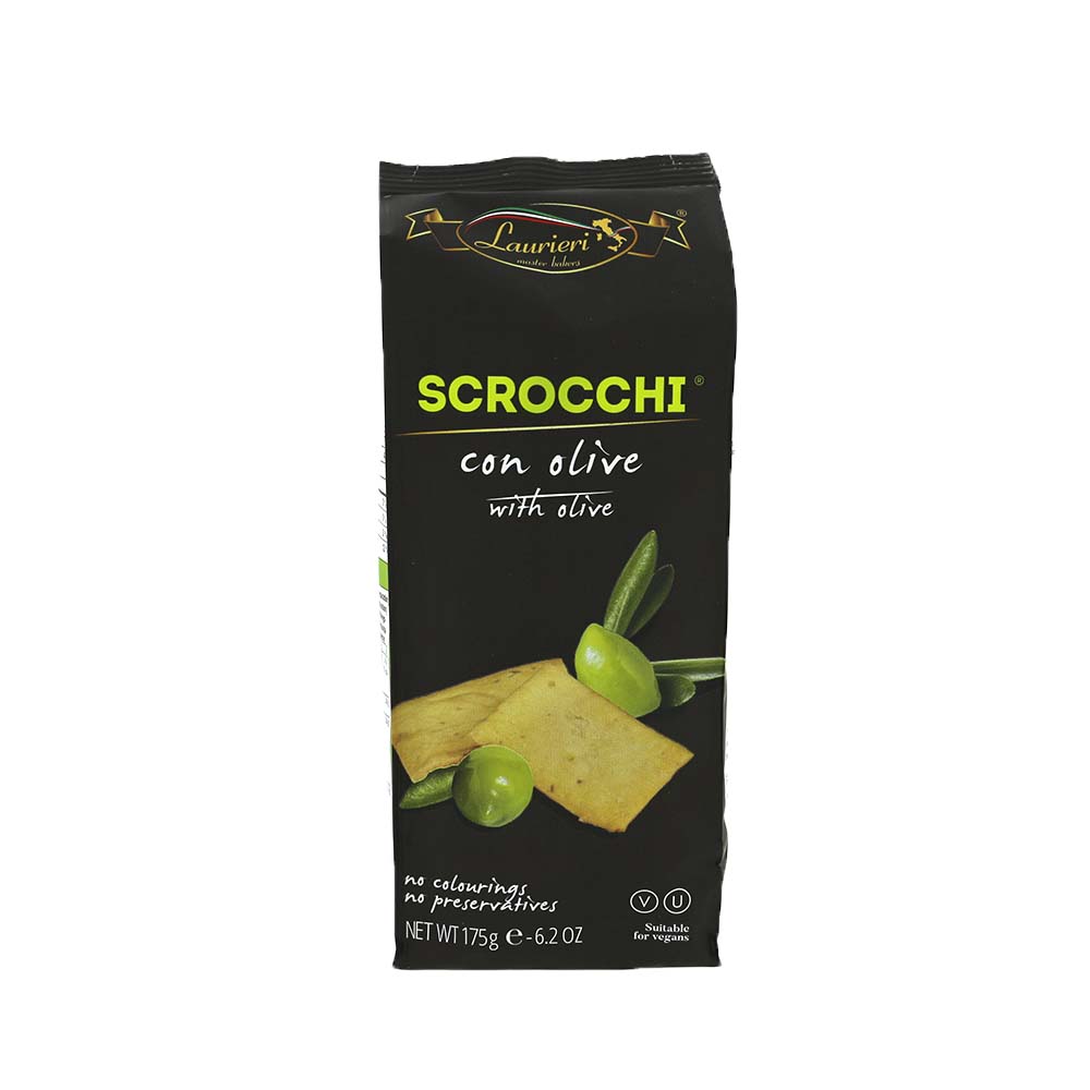 Laurieri - Premium Scrocchi Olijf 175g     