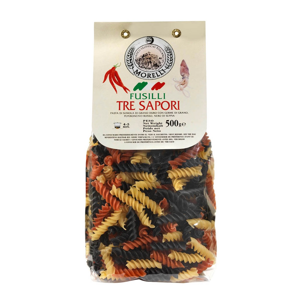Morelli - fusilli tre sapori 500 g    