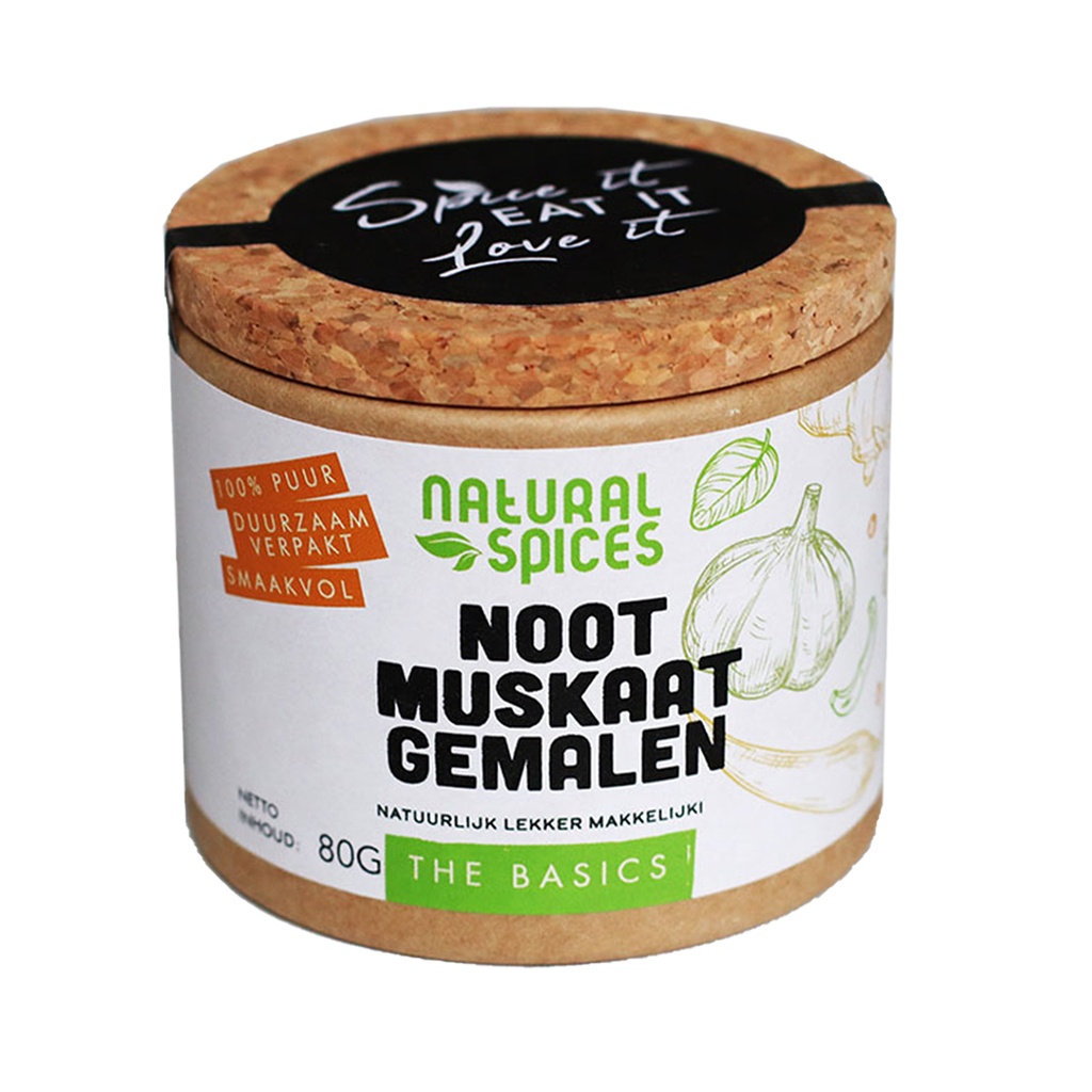 Natural Spices - Nootmuskaat Gemalen 80 g