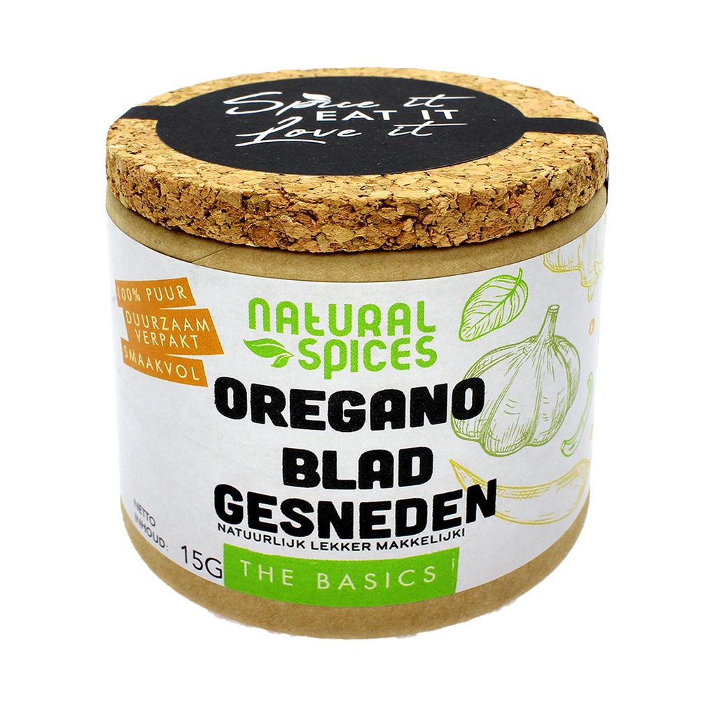 Natural Spices - Oreganoblad Gesneden 15g      