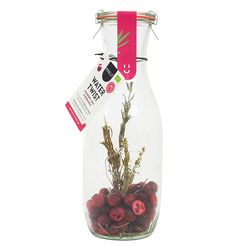 Pineut - Water Twist - Cranberry Kers Rozemarijn Karaf 21 g BIO