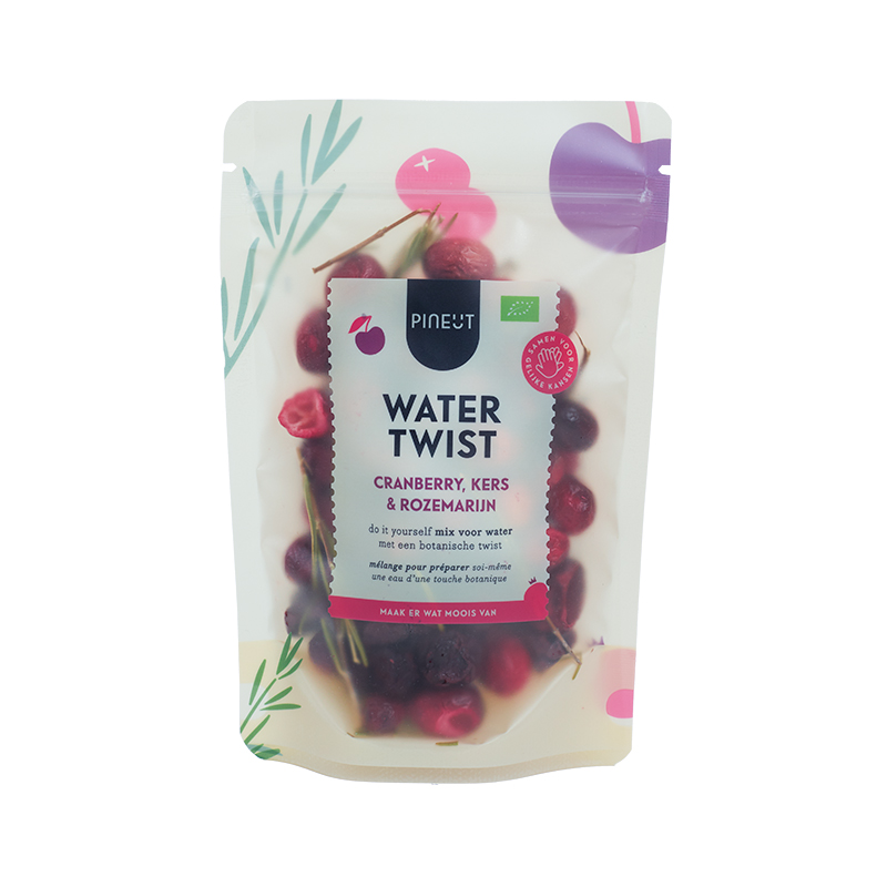 Pineut - Water Twist - Cranberry Kers Rozemarijn BIO Pouch 26g  