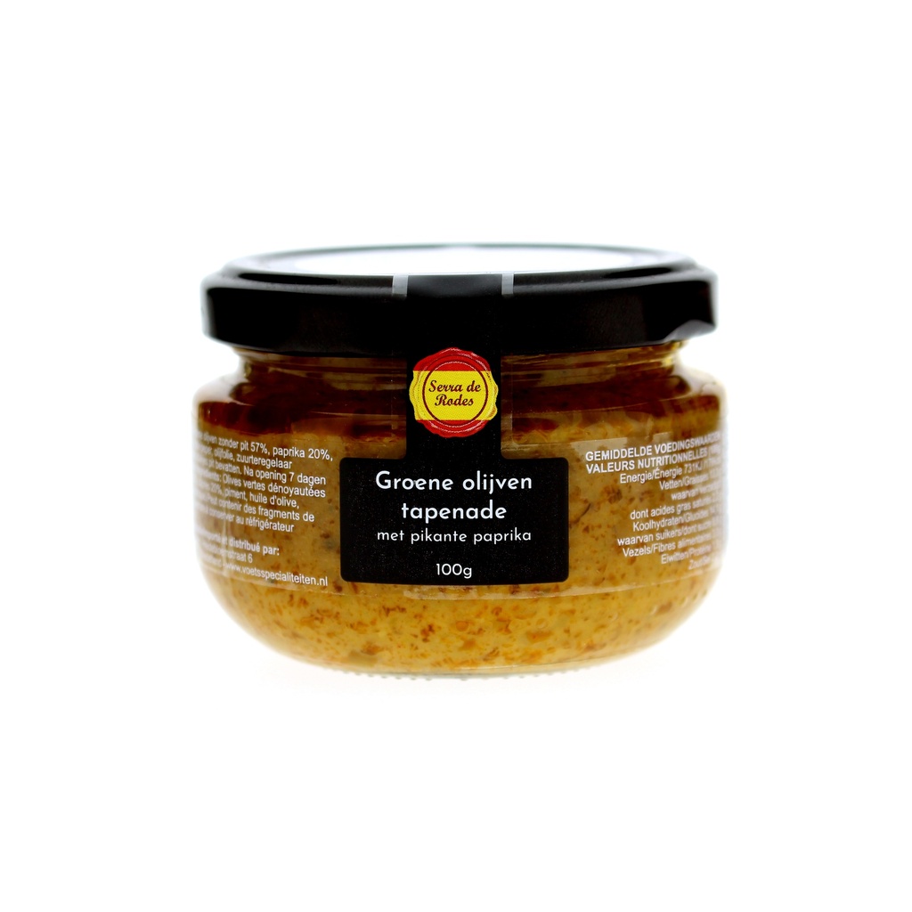 Serra de Rodes - Groene Olijven Tapenade Pikante Paprika 100 g   