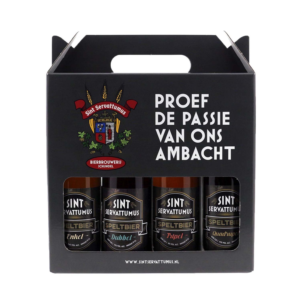 Sint Servattumus - kadodoos 4 fles 33cl spelt   