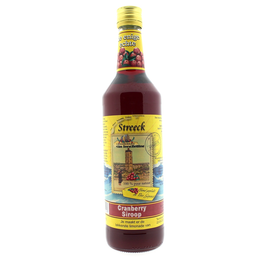 Streeck - Cranberry limonadesiroop fles 700 ml