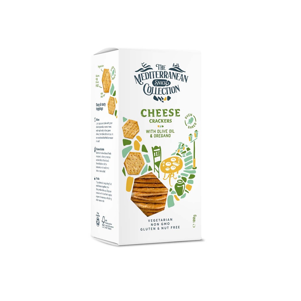 The Mediterranean Snack Collection - Cheese Cracker Olive Oil 100g    