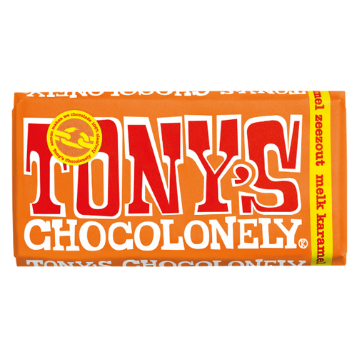 Tony's Chocolonely - Melk Karamel Zeezout 180 g    