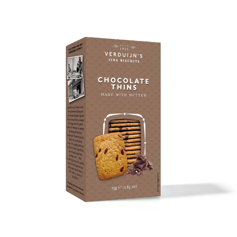 Verduijn's Fine Biscuits - Chocolade/Kokos Koekjes 75 g      