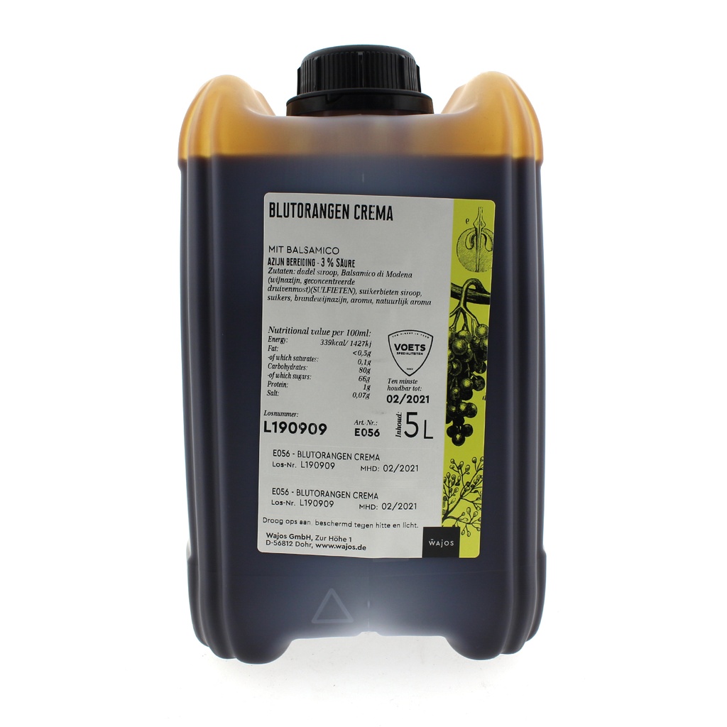 Wajos - Crema balsamico bloedsinaasappel 5l     