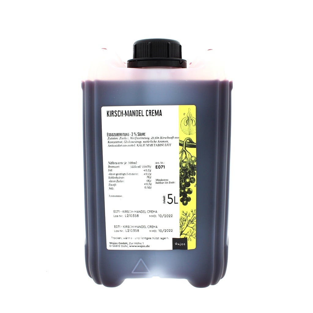 Wajos - Crema kersen-amandel 5 L      