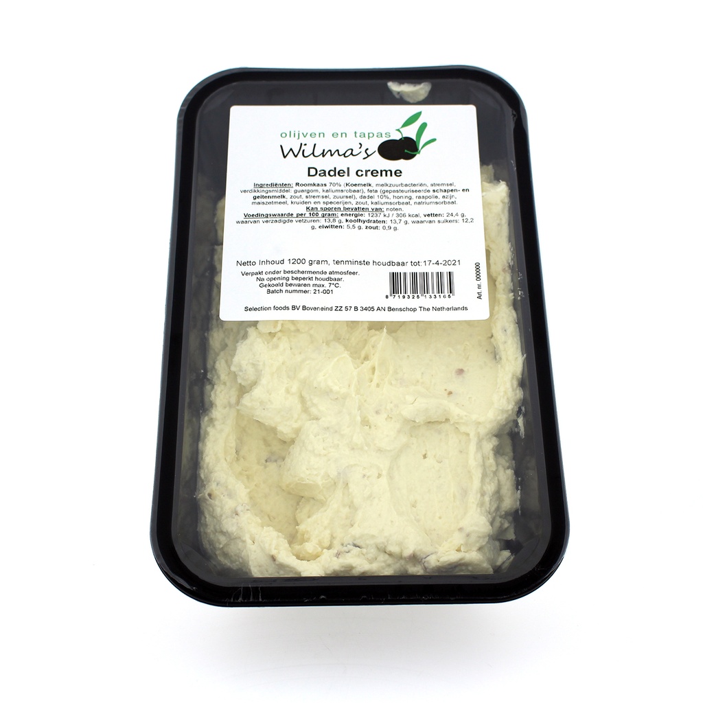 Wilma's - Dadel Creme 1200g     