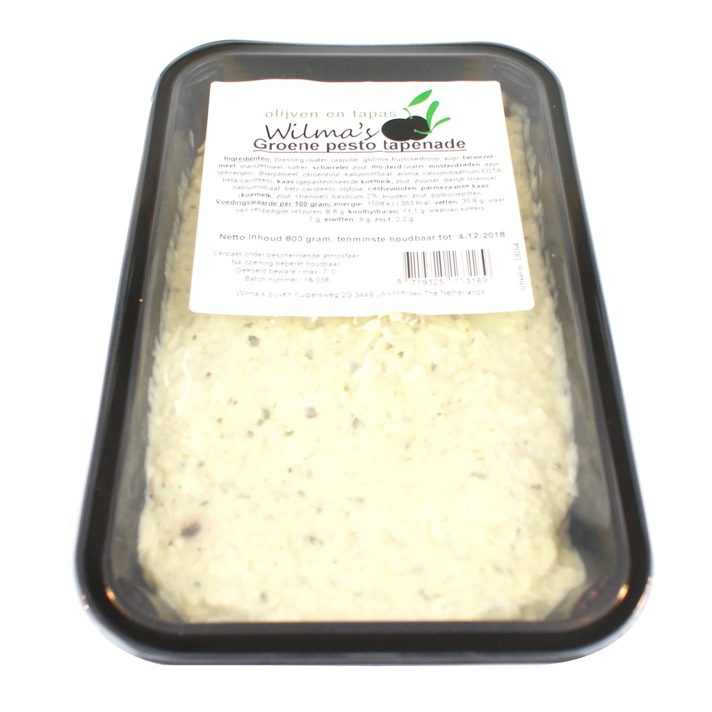 Wilma's - Groene Pesto Tapenade 800 gr    