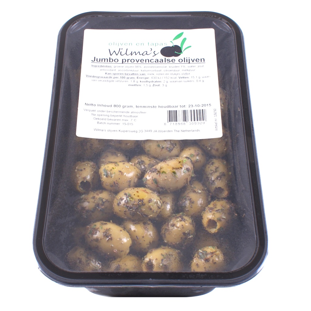 Wilma's - Jumbo Provencaalse Olijven 800 g    