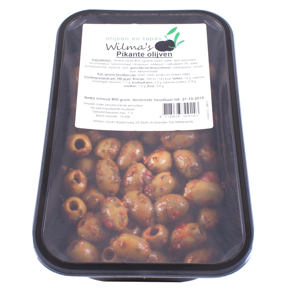 Wilma's - Pikante Olijven 850 g     