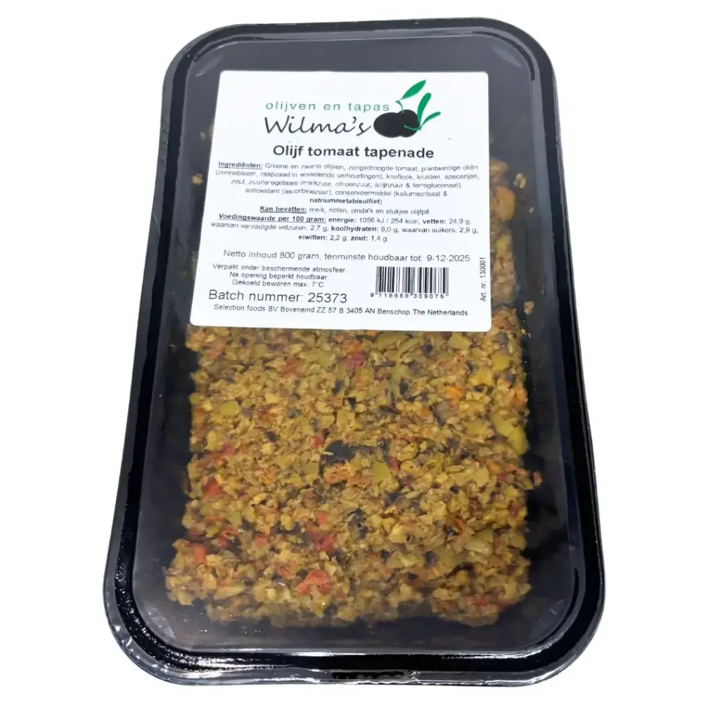 Wilma's - Olijf Tomaat Tapenade 800 g     