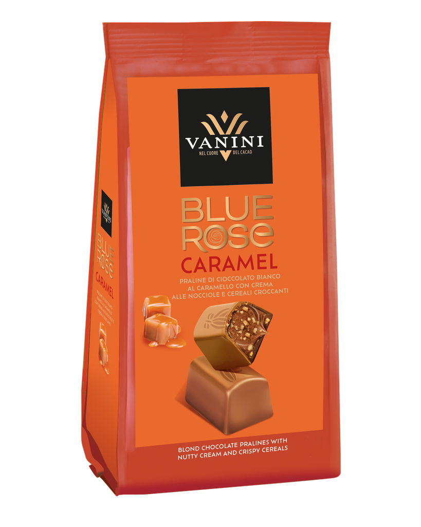 Vanini - Blue Rose Praline wit karamel en hazelnootvulling 120 g