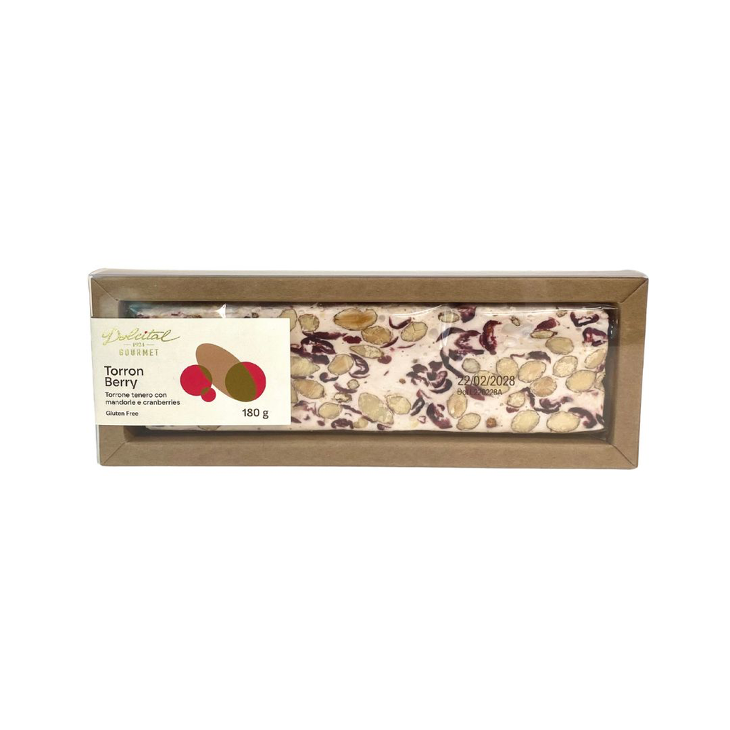 Dolcital - Torronberry soft nougat with almonds and cranberries 180g