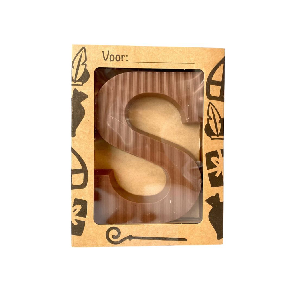The Finest in Chocolate - Letter S Speculaaskruiden Massief Melk 150 g