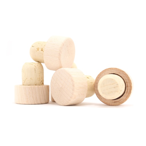 [5612] Alle sluitingen - kurk met draaistop 19 mm    