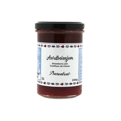 [15012] Boerenbont - Jam 65 % Aardbei 240g    