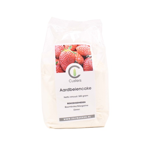 [12051] Custers - Cakemix Aardbei roomsmaak 500 gr    