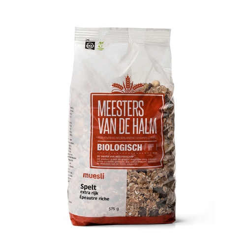 [6623] De Halm - Speltmuesli Extra rijk 575 gr BIO   