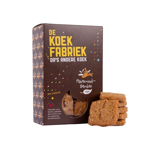 [99808] De Koekfabriek - Havermout-gember (Vegan) 80g      