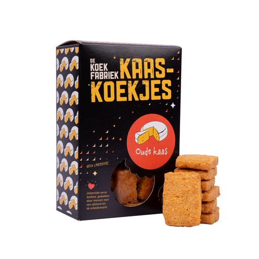 [99814] De Koekfabriek - Kaaskoekjes - Oude kaas 80g    