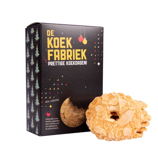 [99815] De Koekfabriek - Kerstkransjes Kerst Verpakking 80g     