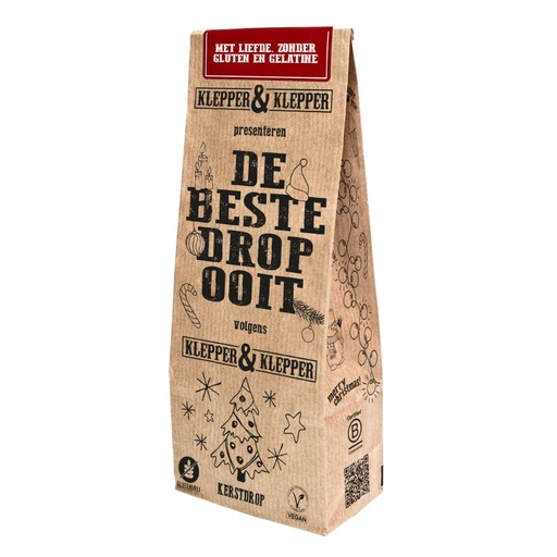[4198KERST] Klepper & Klepper - de beste drop KERST - volzoet 200g  