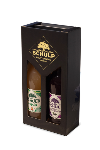 [1936] Schulp - Geschenkdoos voor 2 flessen 750 ml leeg