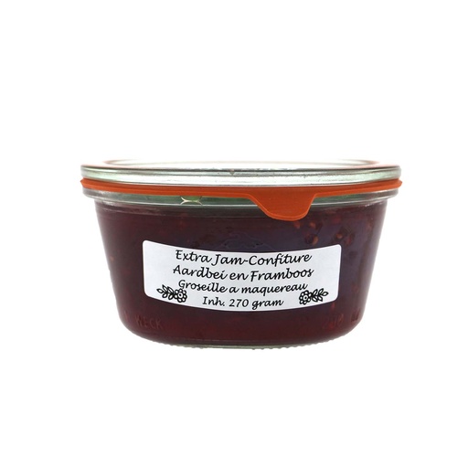 [7166] Theo van Woerkom - Extra Jam-Conf Aardbei Framboos 270 g    