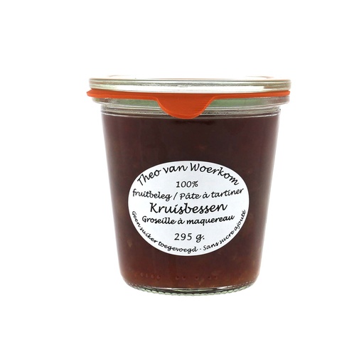 [7169] Theo van Woerkom - Fruitbeleg Kruisbessen 295g      
