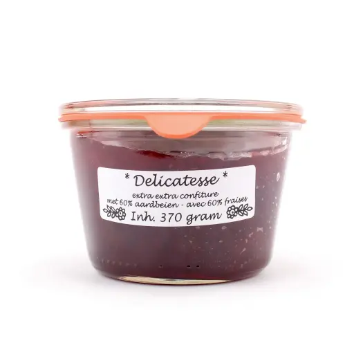 [5002] Theo van Woerkom - aardbeien delicatesse 370 gr     