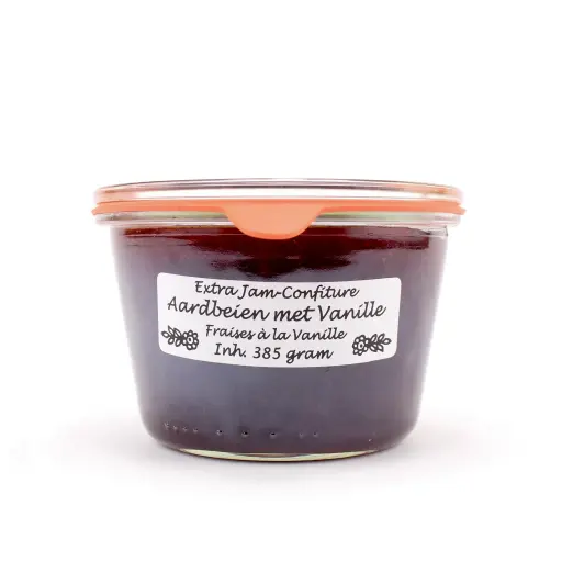 [5023] Theo van Woerkom - aardbeien met vanille 385 gr    