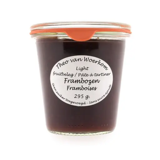 [5034] Theo van Woerkom - frambozen light 295 gr     