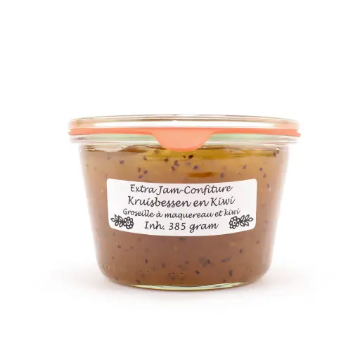 [5027] Theo van Woerkom - Kruisbessen & Kiwi 385 g      