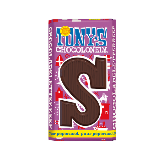 [90122] Tony's Chocolonely - Letter Sint Puur Pepernoot 180g    