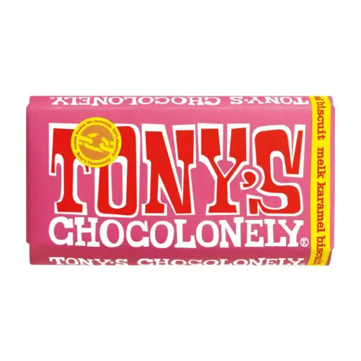 [90031] Tony's Chocolonely - Melk Karamel Biscuits 180 g