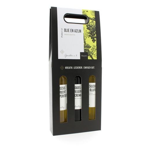 [5438] Wajos - Cadeauset azijn en olie 3x100ml    