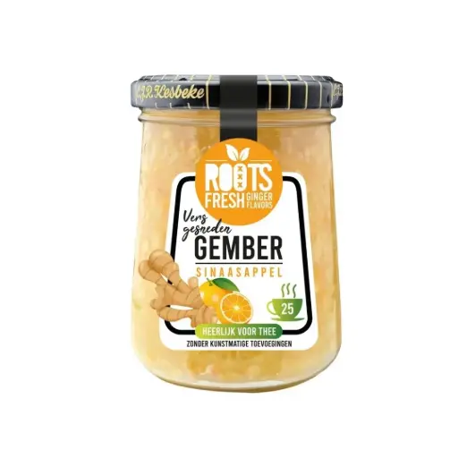 [46031] Kesbeke - Roots - Gemberthee Sinaasappel 235 g