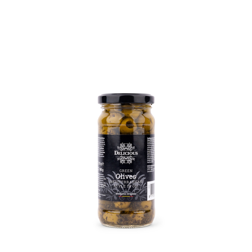 [7049] Delicious Food and Gourmet - Groene Olijven Mediterraanse Stijl 215 g