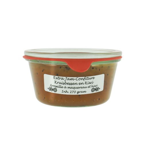 [5167] Theo van Woerkom - Extra Jam-Confiture Kruisbessen & Kiwi 270 g