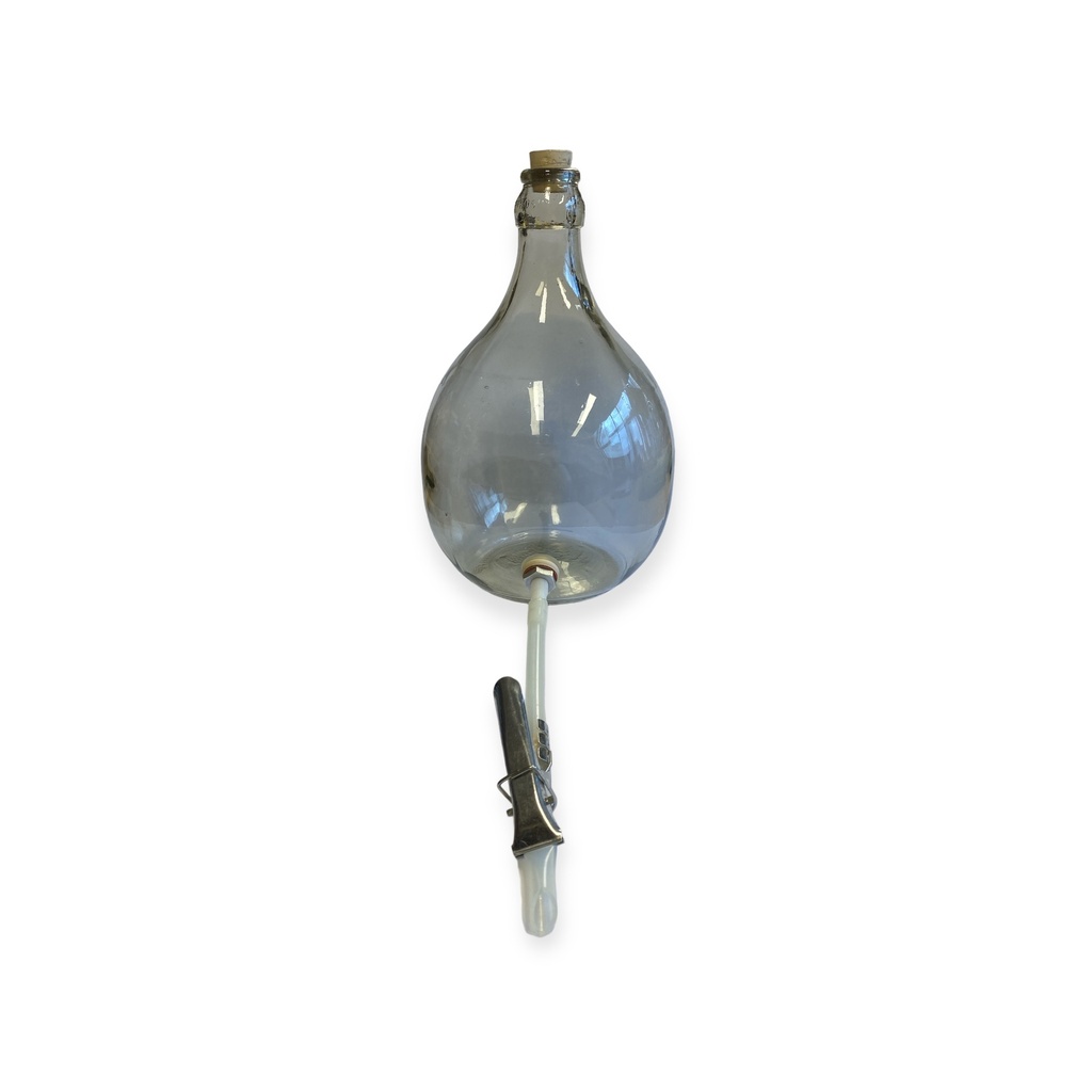 Amforen + Toebehoren - glasballon 5 liter + kurk,slang,klem    