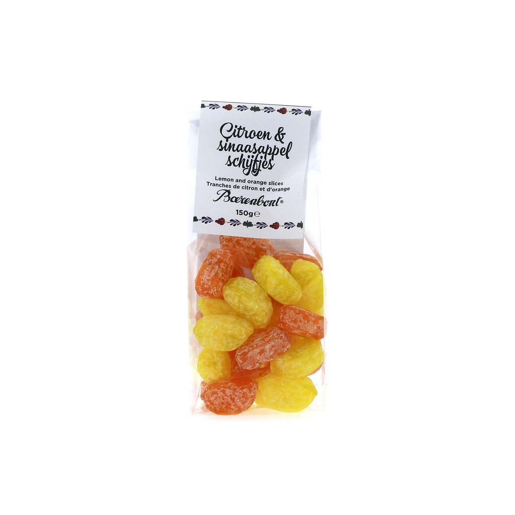 Boerenbont - Citroen En Sinaasappel Schijfjes 150 g    